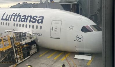 Lufthansa 787 nose gear collapse